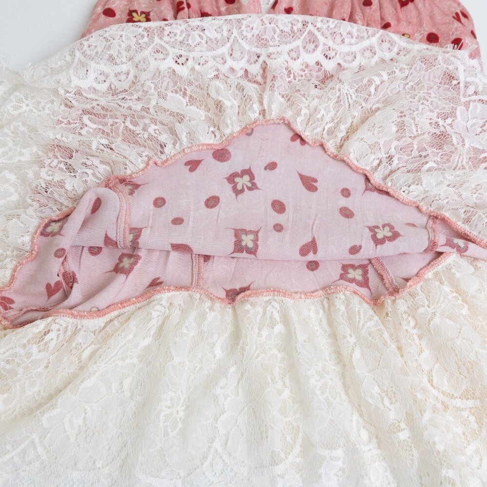 Anthropologie Gülhatun Aydin Sweetheart Lace Ruffles Cute Mini Dress Babydoll - Picture 12 of 13